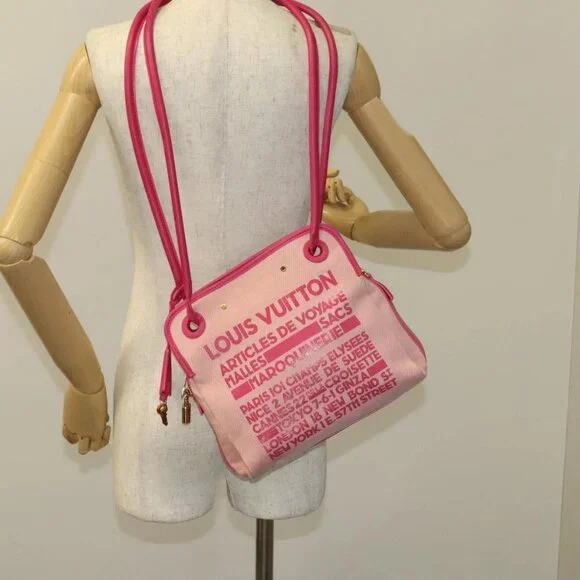 LOUIS VUITTON Cruise Line Rider Shoulder Bag Pink LV Auth - Picture 14 of 16